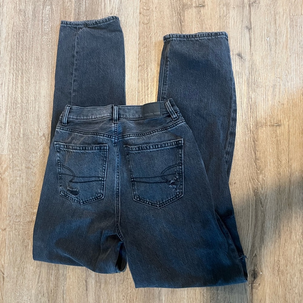 American Eagle Outfitters Dark Gray Straight Leg Jeans